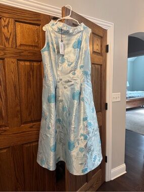 Claire Dress in Blue Silver